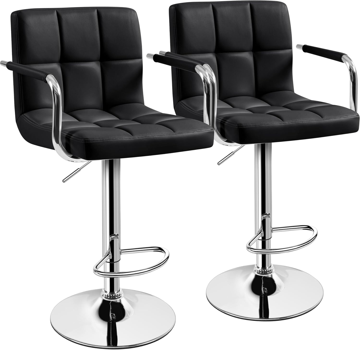 Commercial Kitchen Island - Barstoelen set van 2, PU-leer in