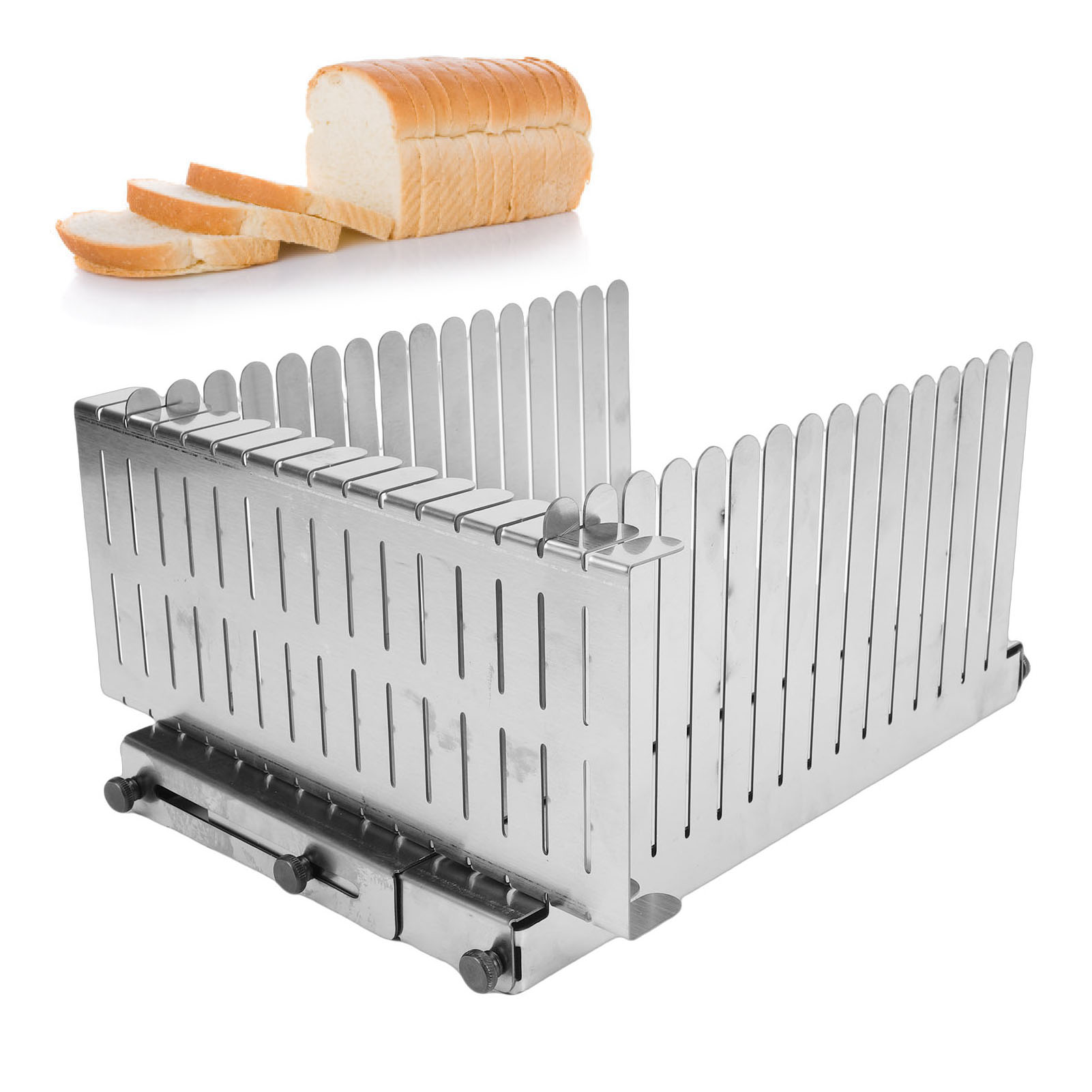 Commercial Bread Slicer - Broodsnijgids van roestvrij staal, hulpstuk voor