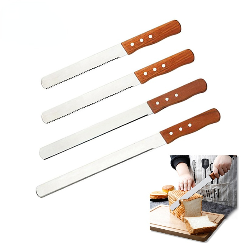 Commercial Bread Slicer - 10/14 Inch Beste Gekarteld Broodmes Cake