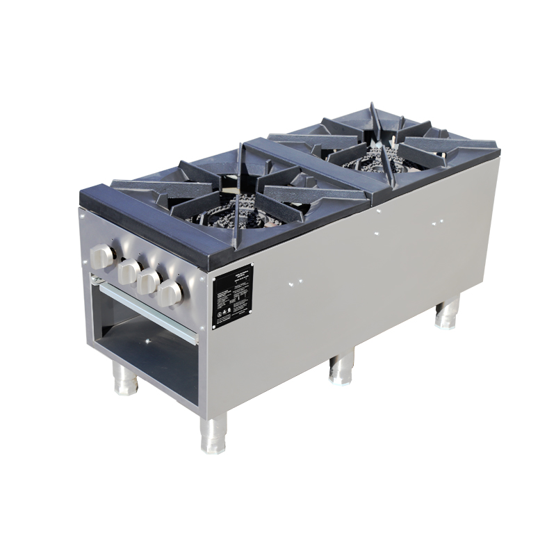 Commercial Kitchen Burner - Commerciële keuken Professionele voorraadpotbereik 2-pits industrieel