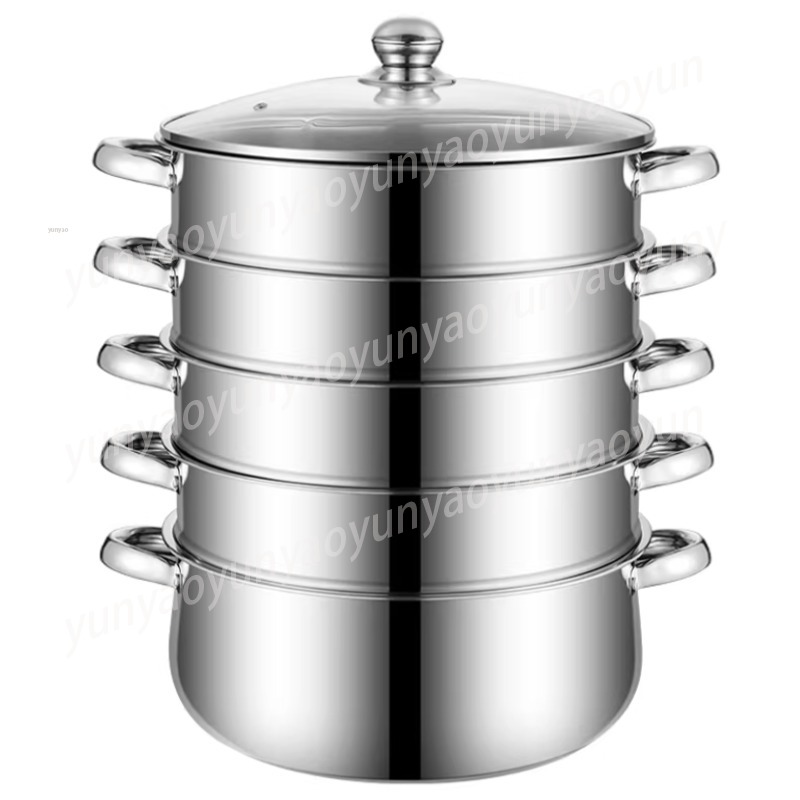 Commercial Kitchen Steamer - Grote capaciteit 4-laags stoompan, professionele kwaliteit
