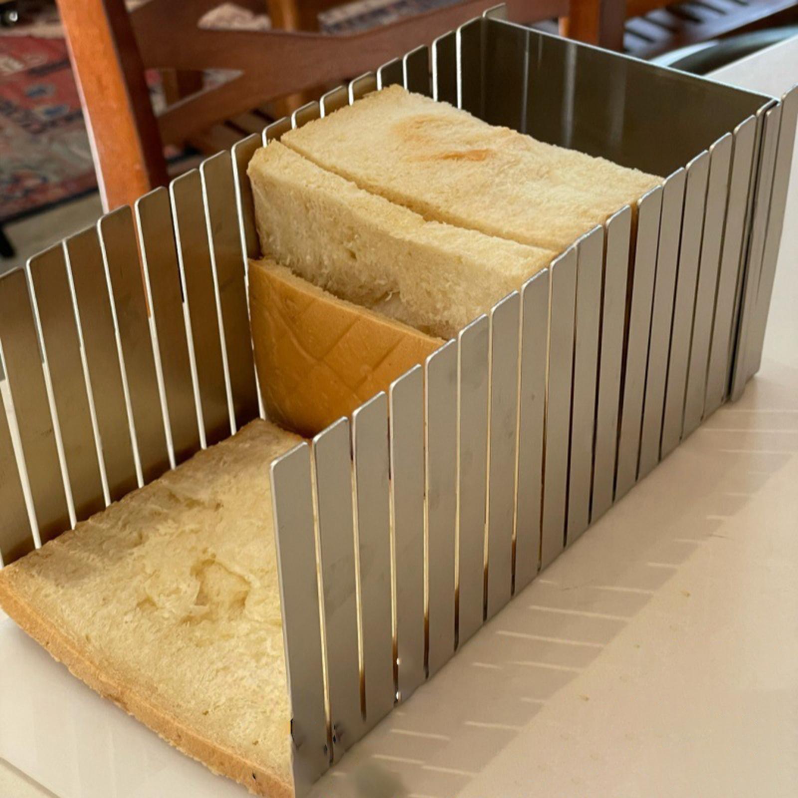 Commercial Bread Slicer - Roestvrijstalen broodsnijmachine Toastbroodsnijmachine Commercieel bakken Keukenhulpmiddel