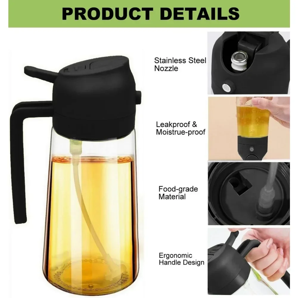 Commercial Kitchen Sprayer - 2-in-1 Plastic Oliespuitfles 500ml Kookoliespuitfles Cruet