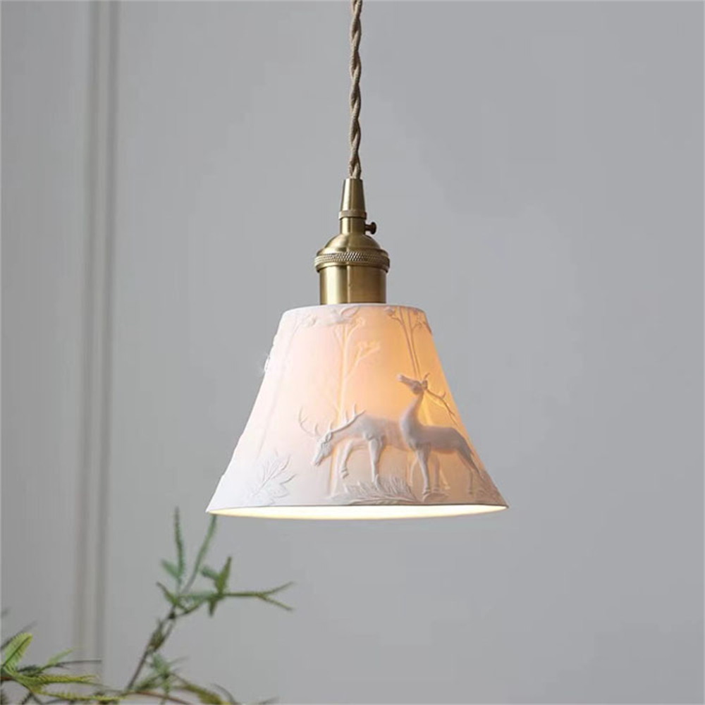 Commercial Kitchen Island - Moderne Plafond Hanglamp Rustieke Keramische Lampenkap