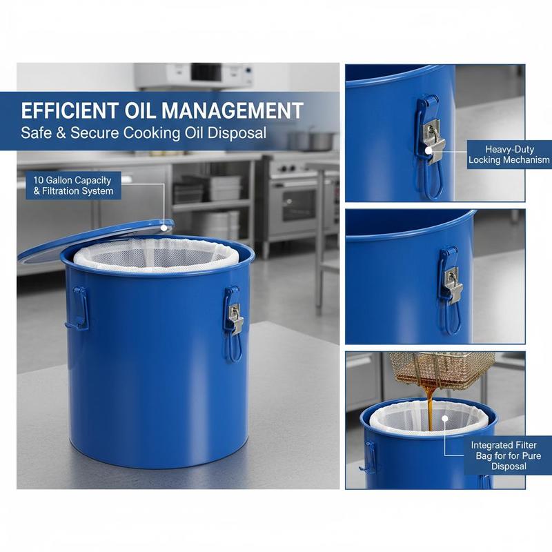 Olieafvoercontainer van koolst - Commercial Kitchen Oil Disposal recensie en prijs