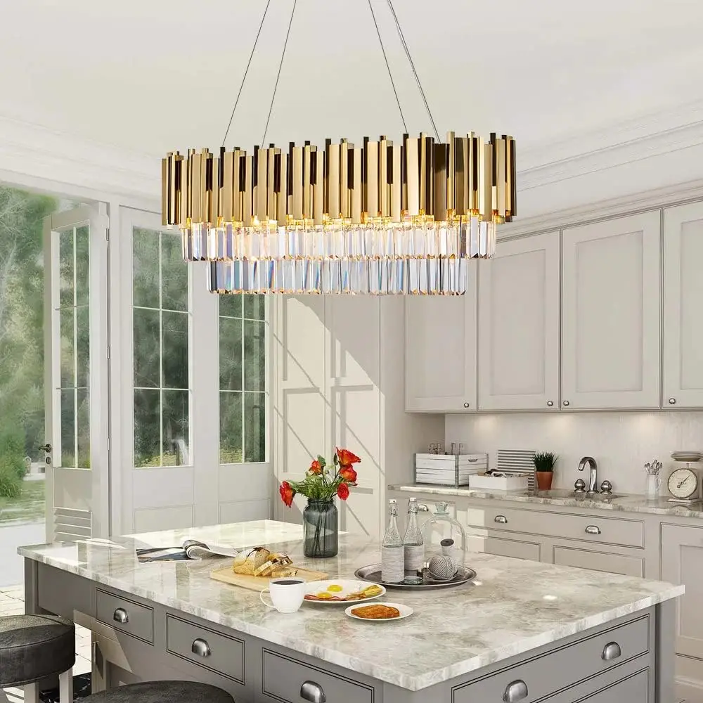 Luxe gouden K9 kristallen kroo - Commercial Kitchen Island recensie en prijs