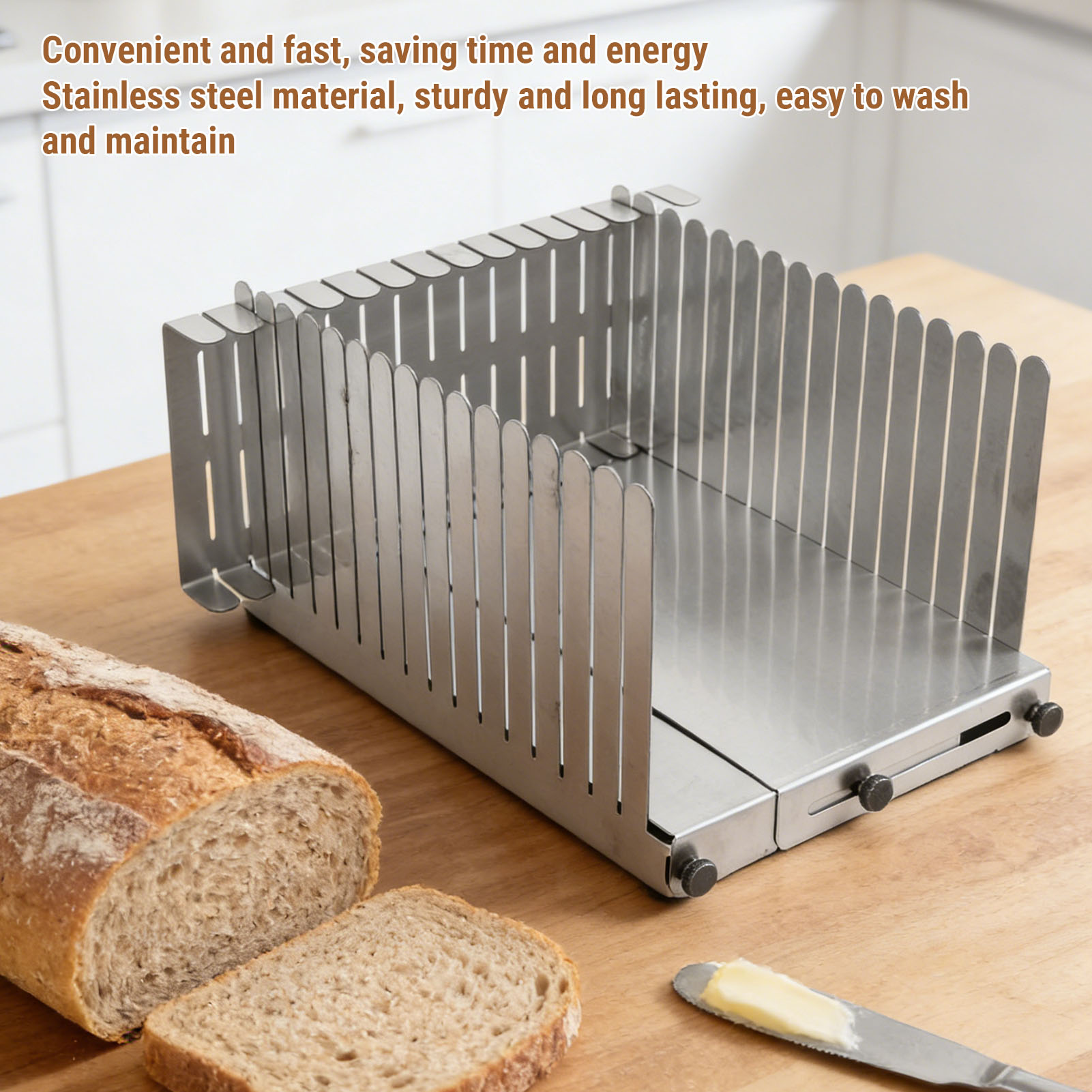 Broodsnijgids van roestvrij st - Commercial Bread Slicer recensie en prijs