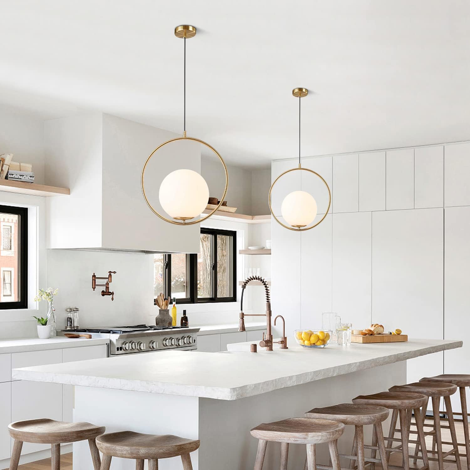 Gouden PVC-lampenkap hanglampe - Commercial Kitchen Island recensie en prijs